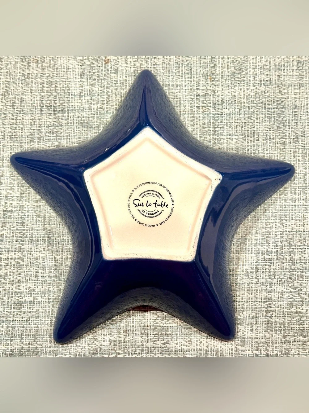 Sur La Table American Patriotic Navy Blue White Star Bowl 8
